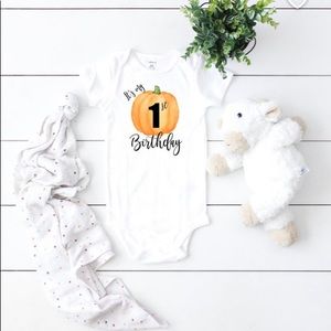 First birthday pumpkin long sleeve shirt